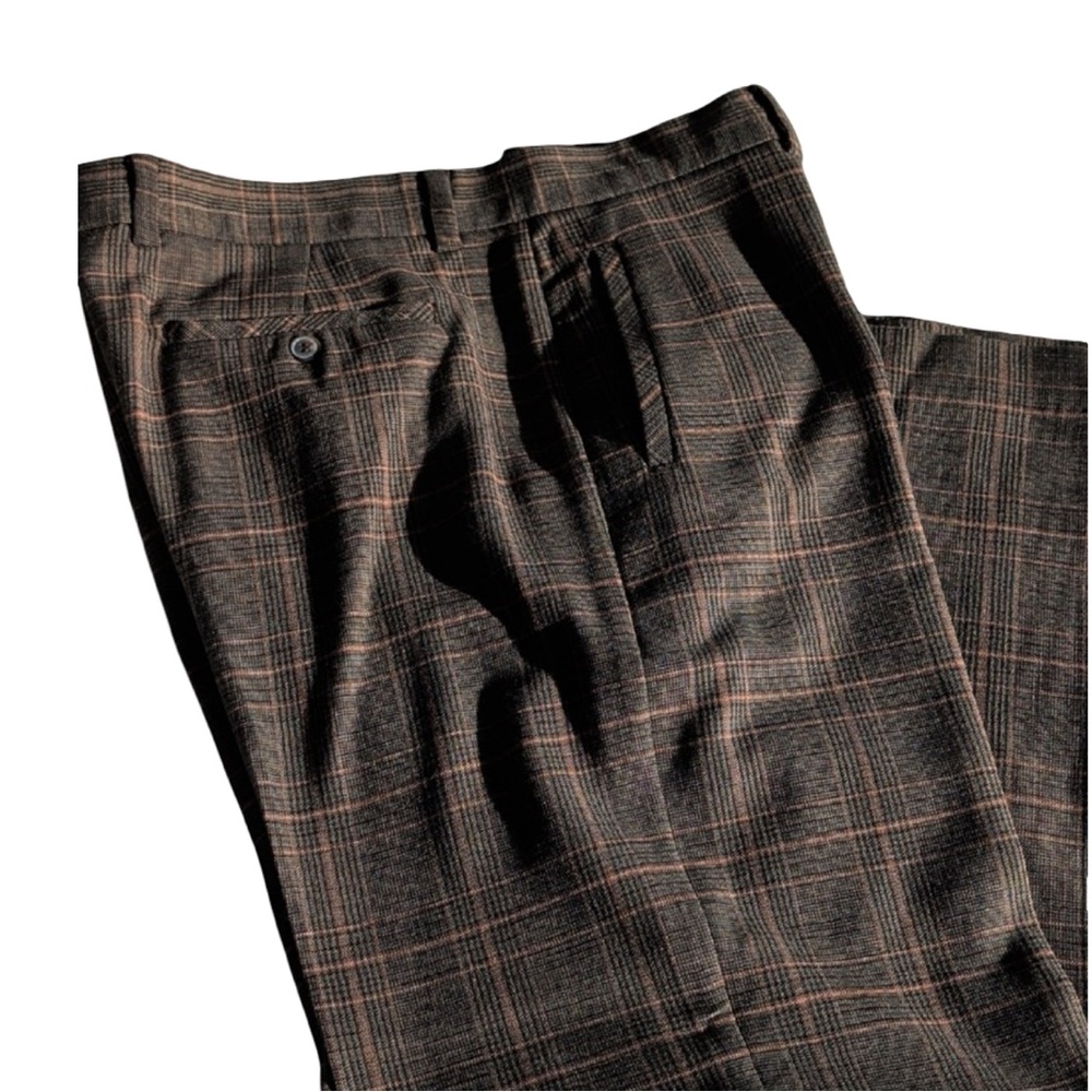 Mr Turk Brown Plaid Dress Pants